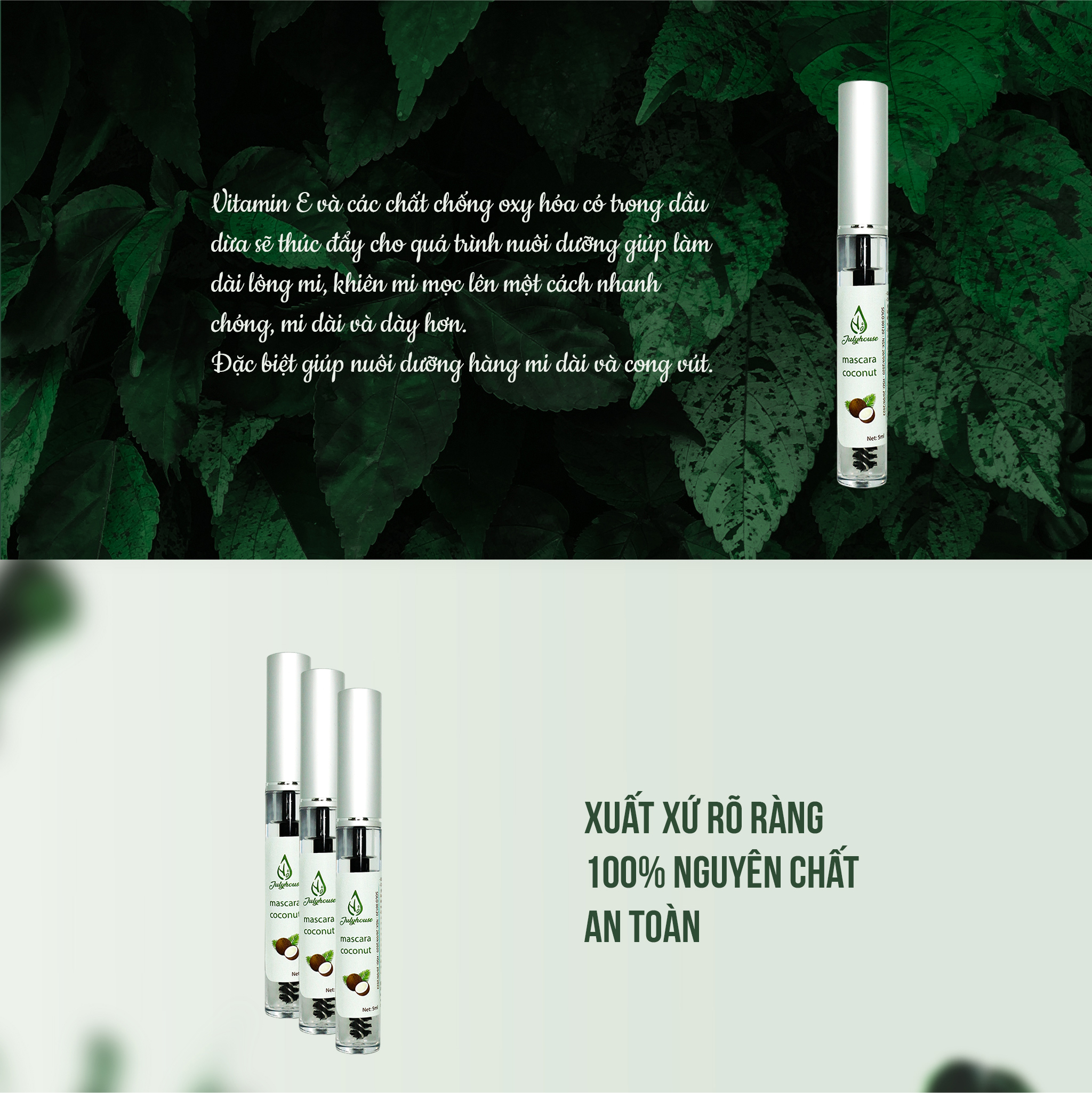 Mascara dầu dừa Julyhouse 5ml