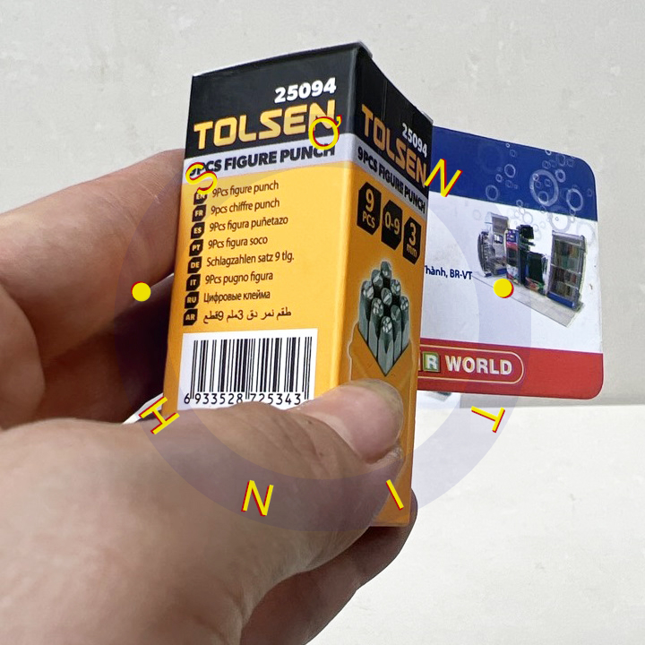 Đóng số 9 cây 3mm tolsen 25094