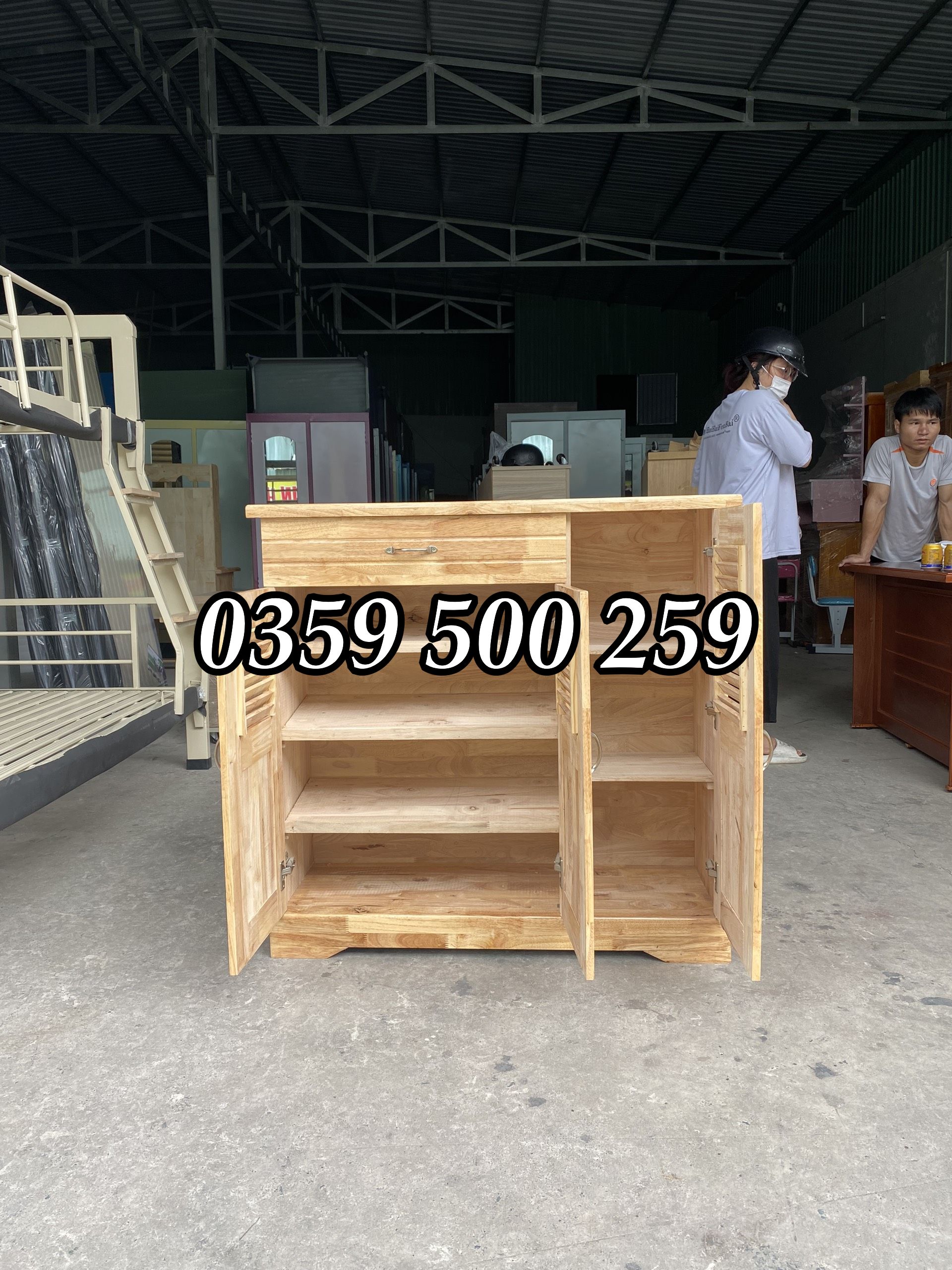tủ giày gỗ thông tự nhiên