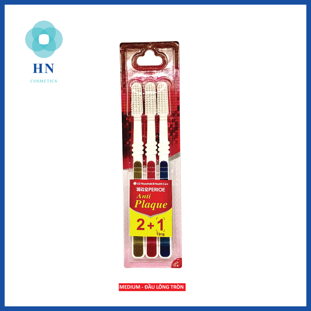 [MUA 2 TẶNG 1] Bàn chải đánh răng Perioe Anti Plaque Hàn Quốc