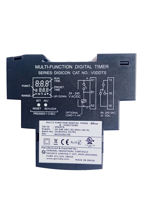 [HCM]Timer kỹ thuật số đa năng 24-240VAC/DC 1C/O V0DDTS