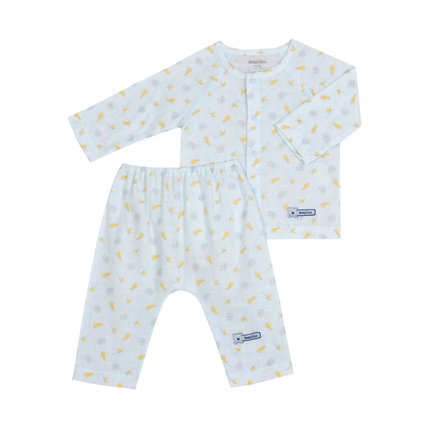 BỘ SƠ SINH XÔ NHẬT TAY DÀI 1213- HELLO BB (họa tiết ngẫu nhiên)