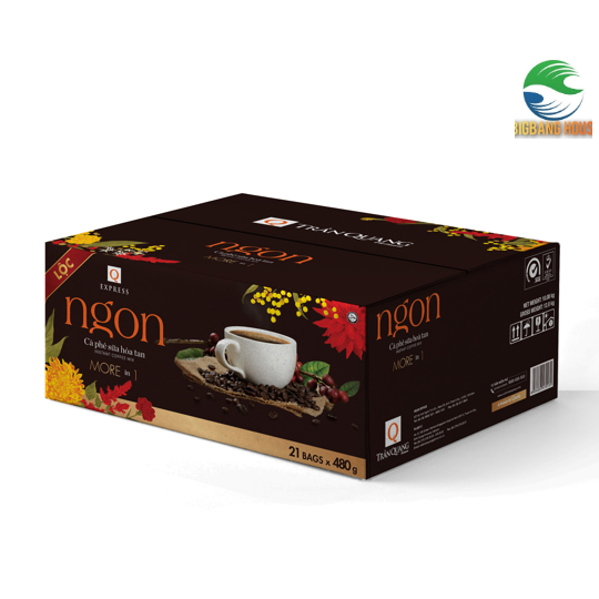 Cà phê Ngon Trần Quang (cà phê sữa More in 1), bịch 24 tip