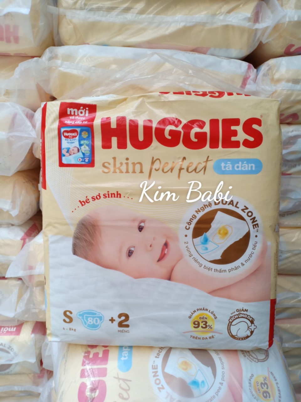 Tã Dán Huggies tràm trà S80/M76/L68/XL62/XXL56 miếng