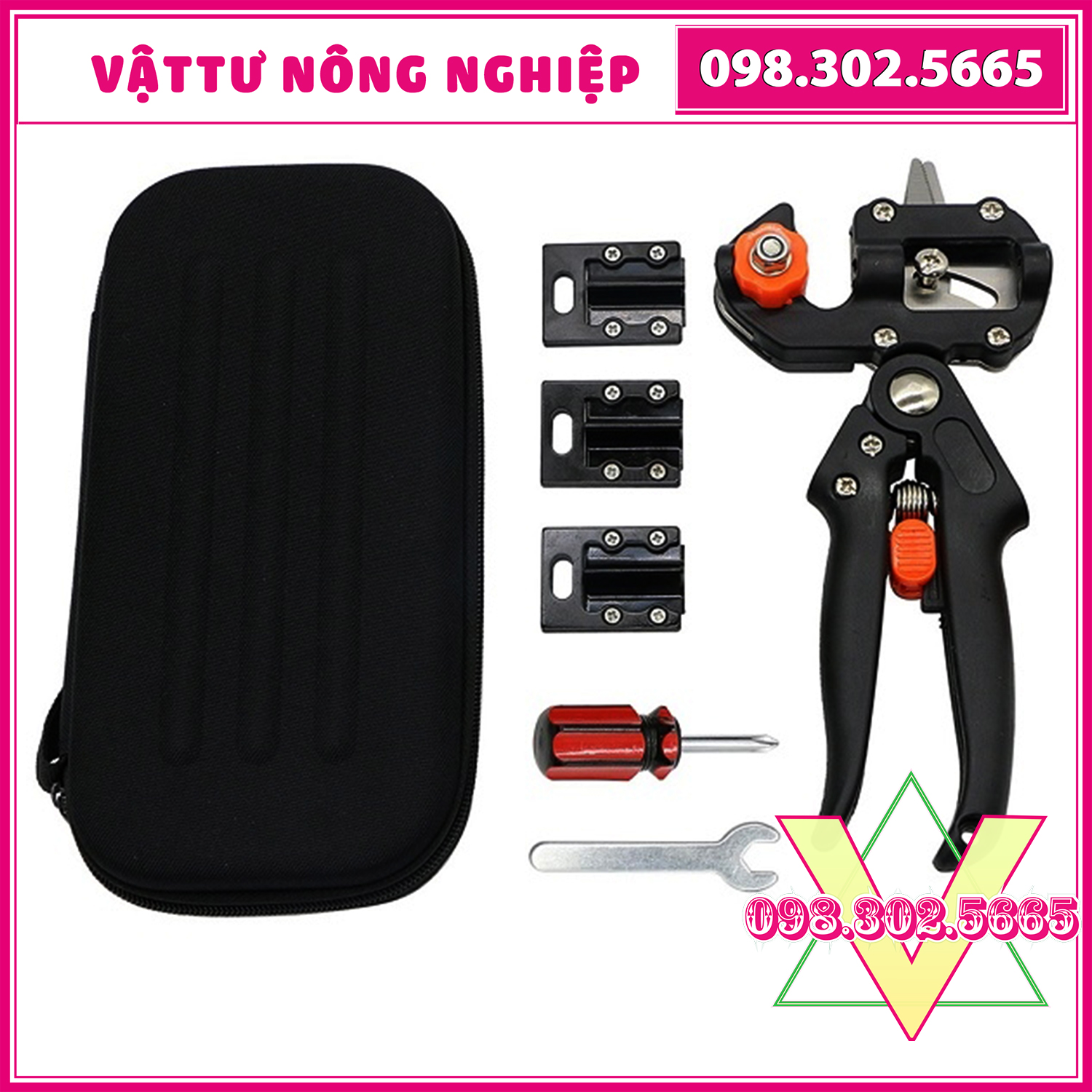 [Giá hủy diệt] Bộ Kéo Ghép Cành Đa Năng Túi Dù Tiện Lợi Đài Loan 2 IN 1 làm vườn chuyên nghiệp