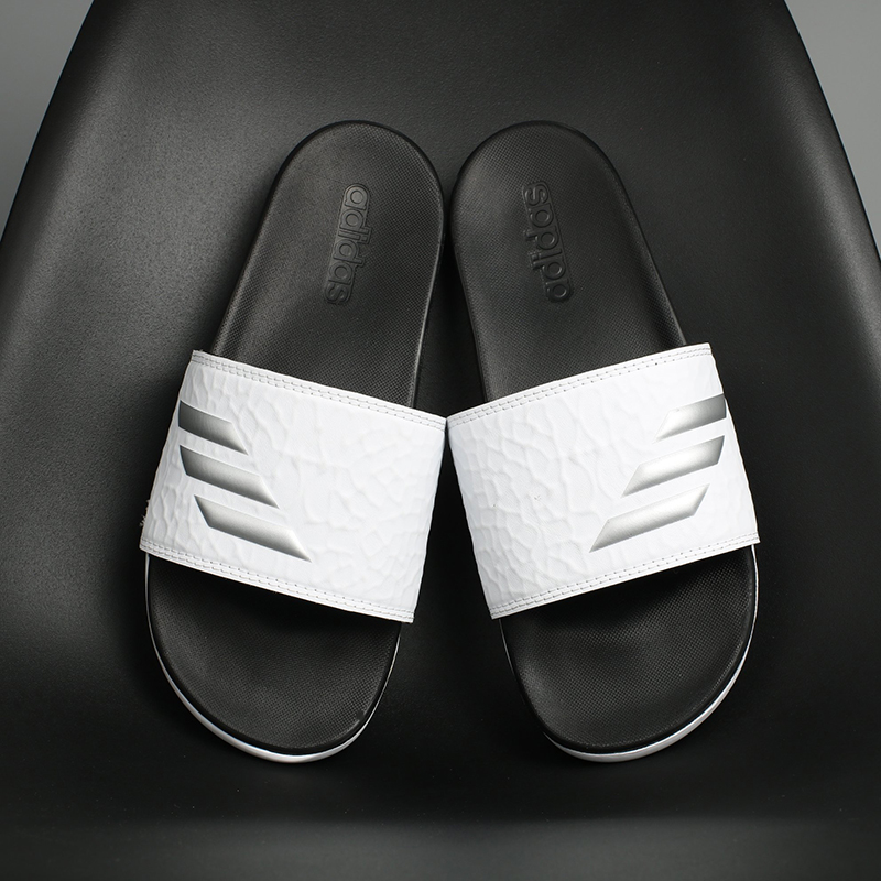Dép adidas nam quai trắng 3 sọc