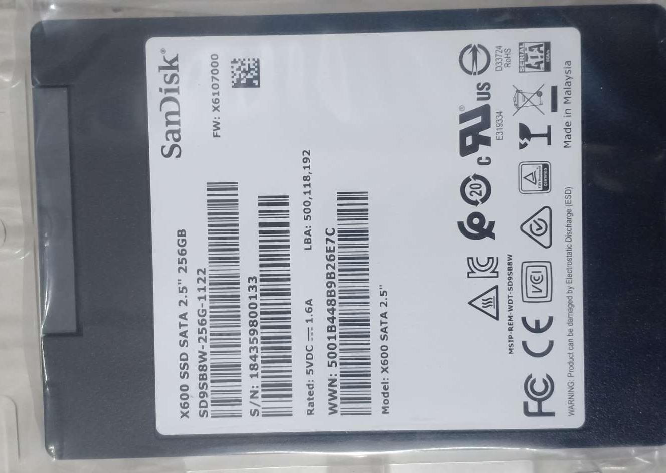 SSD SANDISK X600 SSD SATA 2.5'' 256GB