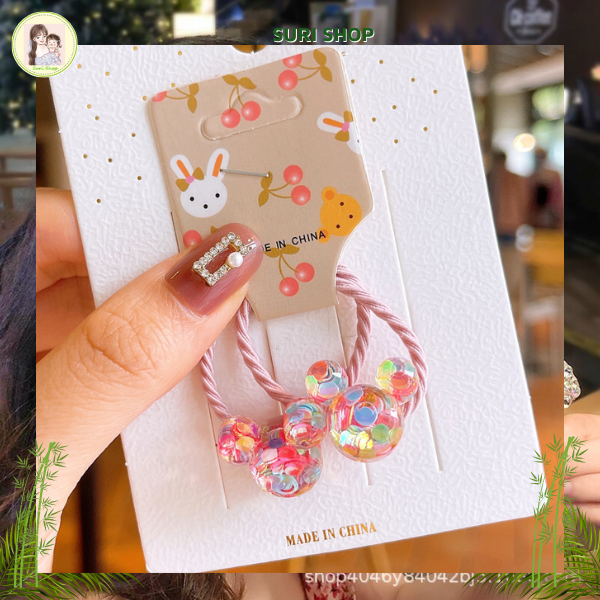 Set 2 sợi dây cột tóc cho bé hình động vật đáng yêu siêu cute, cột tóc đẹp, cột tóc