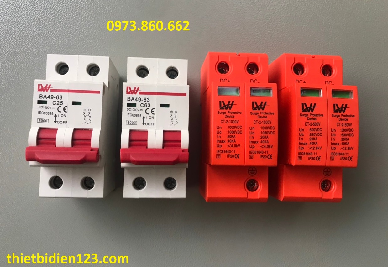 Aptomat DC 2P 4P 1000V - CB DC 1000V