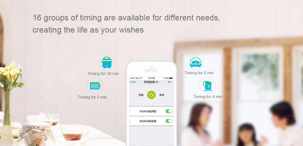 Ổ cắm điều khiển từ xa wifi Broadlink MP1 - 4 socket