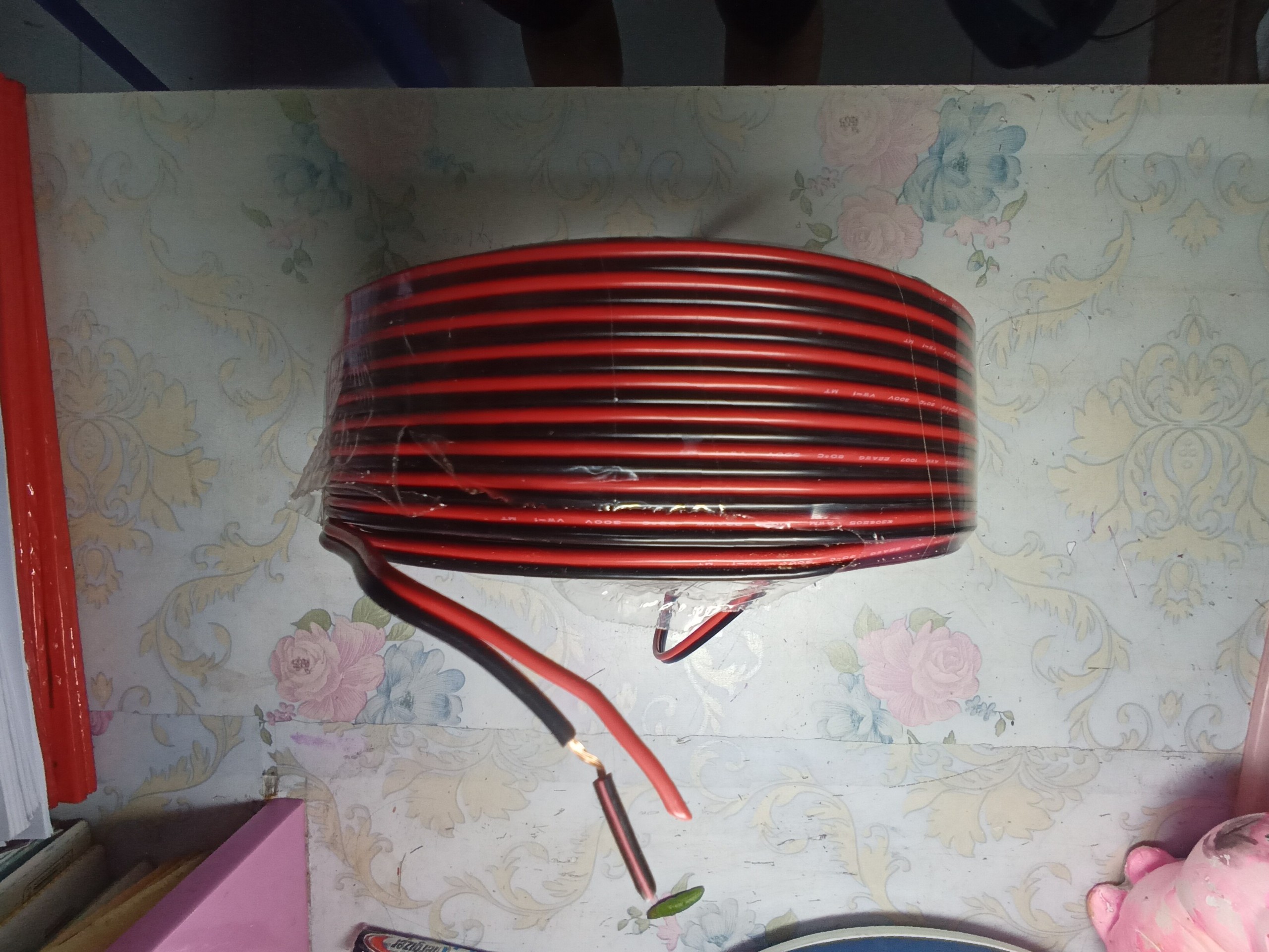Dây điện đôi mềm đỏ đen 22AWG tính theo mét