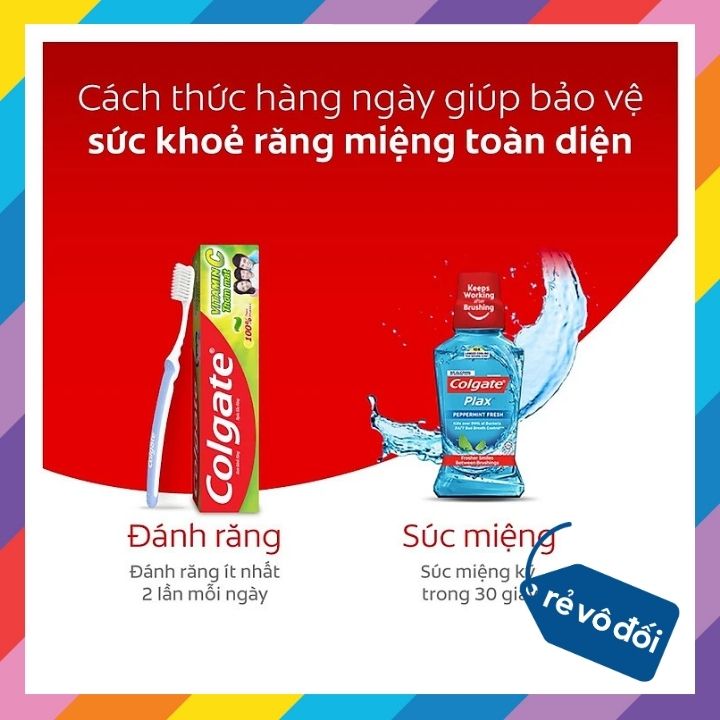 Combo 2 Kem đánh răng Colgate Vitamin C thơm mát 170g - Thái Lan