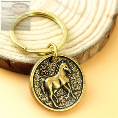 Mặt Đồng Xu Đồng Hình Con Ngựa (không kèm đế xu); Đường kính đồng xu là 3cm; Màu đồng-TMT Collection-SP002436