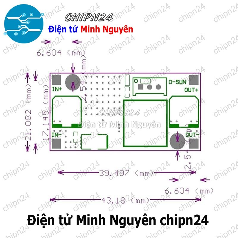 [1 cái] (D8) Mạch Nguồn Giảm Áp DC LM2596 3A ADJ - HH000067