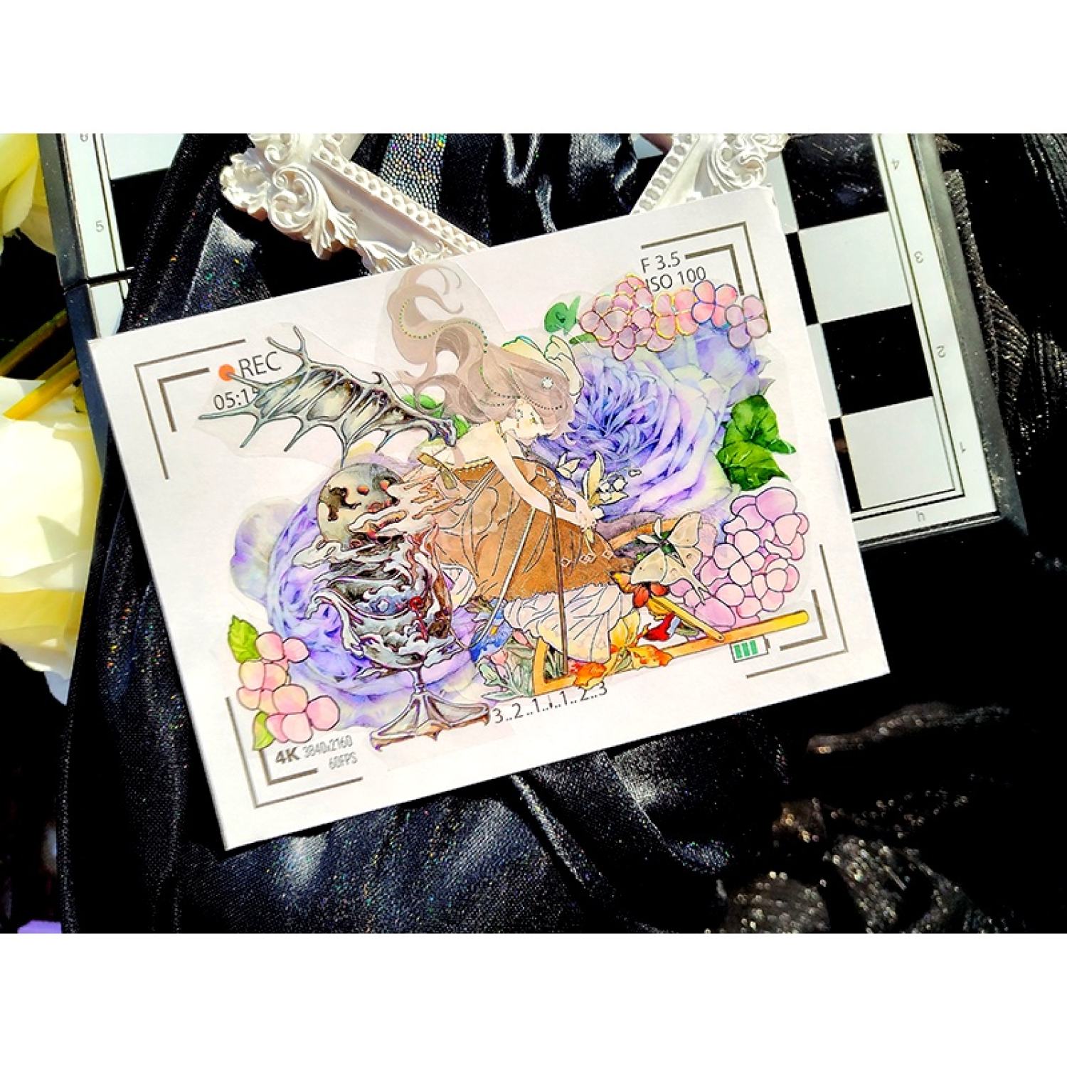 [chiết] washi tape hoa cẩm tú cầu