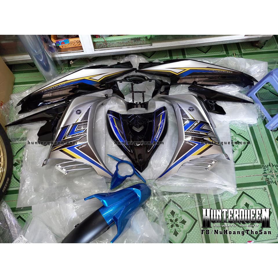 Exciter 2011 Tem Lc Tổ Ong - Tem Rời Cho Xe Đen Bạc - Tùy Chỉnh Theo Yêu Cầu - Tem Chế Exciter 135 Chất Lượng Cao