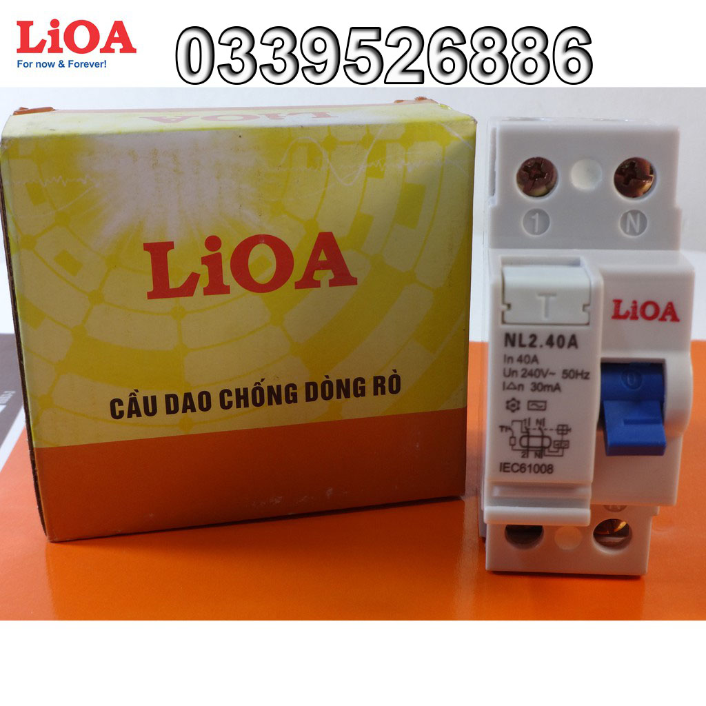 Cầu dao chống giật (chống dòng rò) LiOA 40A loại 2 cực