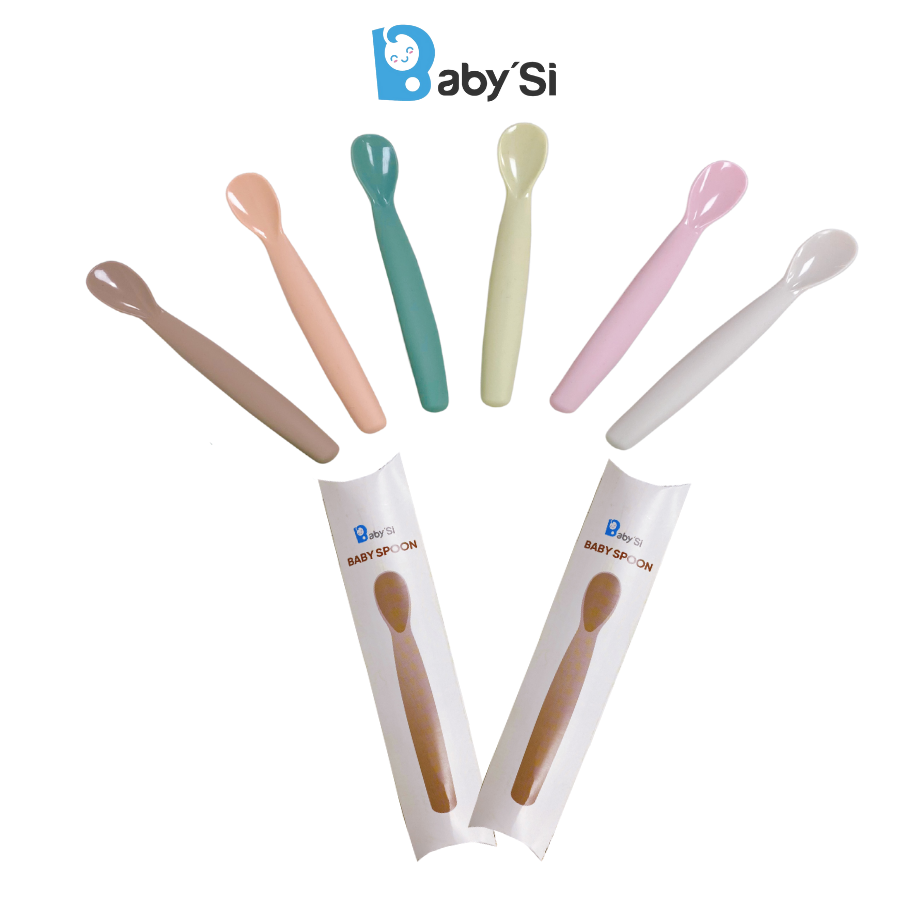 THÌA SILICON CAO CẤP CHO BÉ, THÌA ĂN DẶM BABY'SI