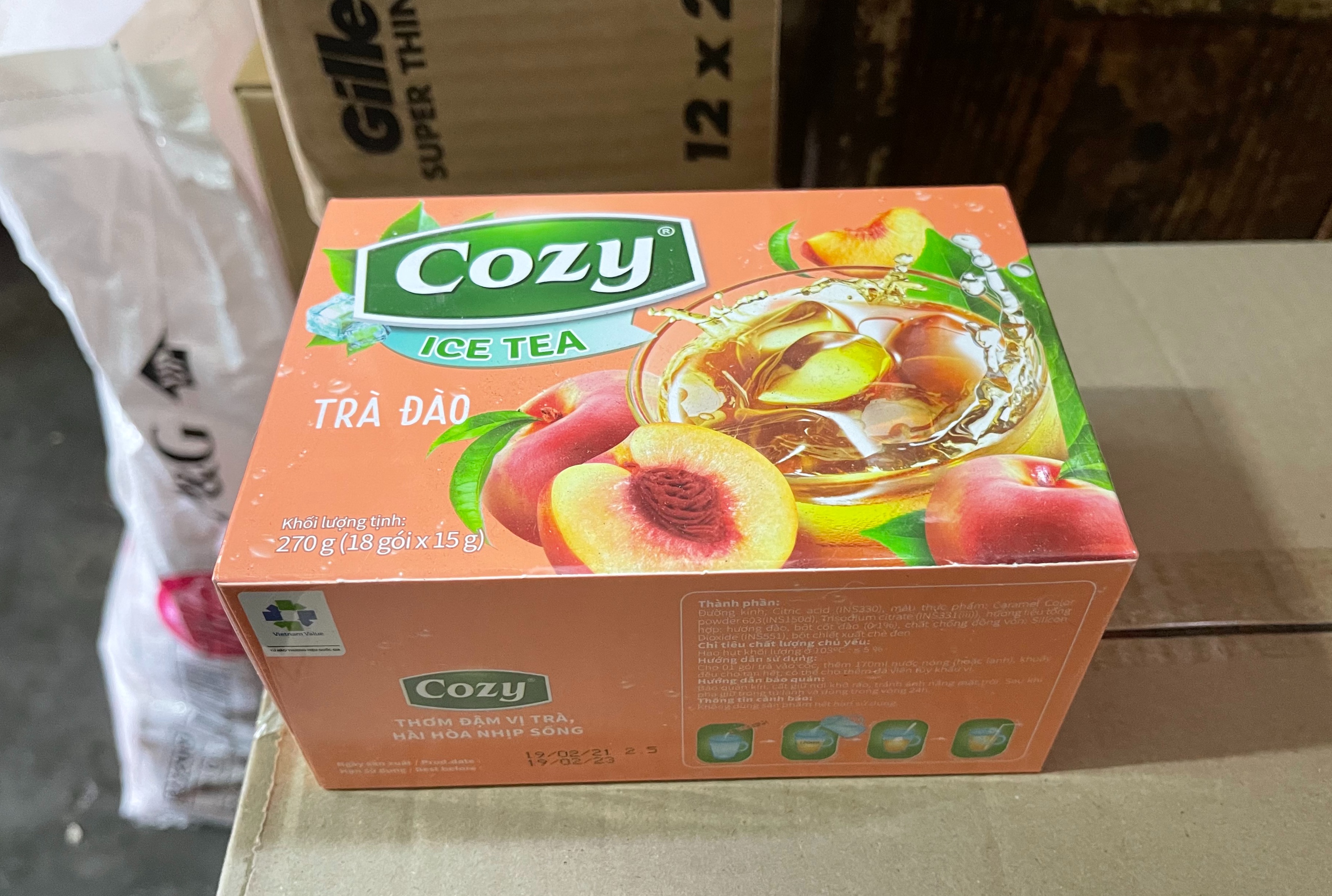 [HCM]Trà Đào Hoà Tan Cozy