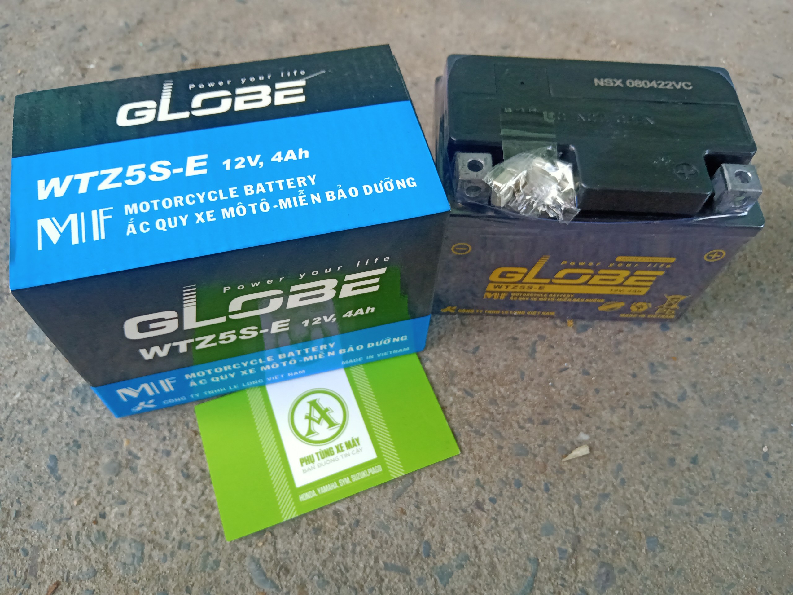 Bình Globe WTZ5S-E CHO XE WAVE RS, FUTURE NEO