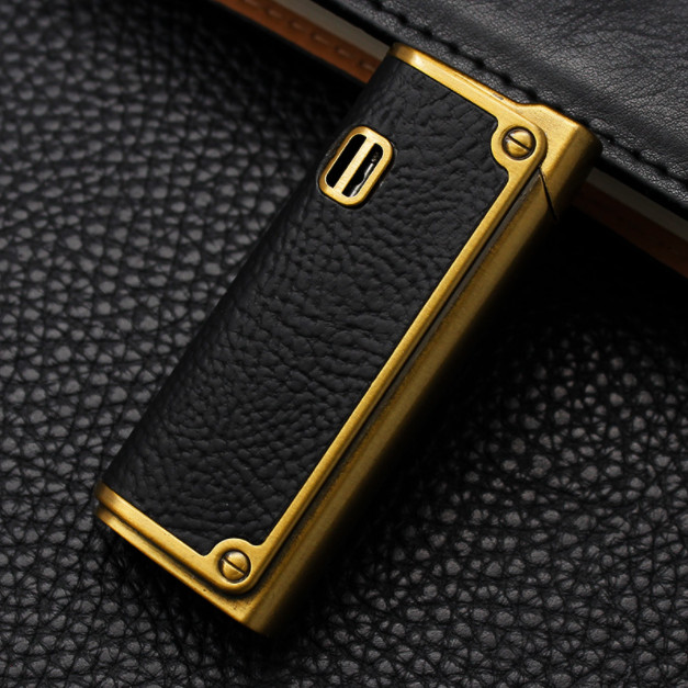 1-Windproof Leather Cover (Black - Brown) Unique Collectible Gift
