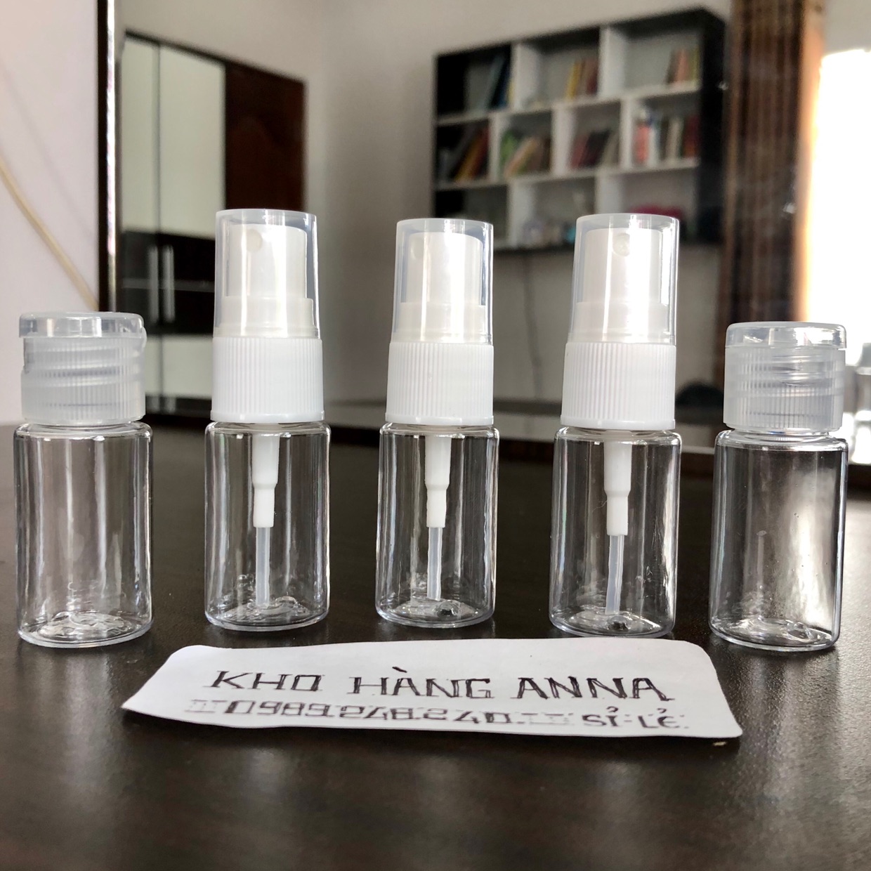 5 CHAI NHỰA TRONG SUỐT 10ML - combo 5 chai pet 10ml xịt sương / nắp bật nhỏ giọt - chai nhựa nhỏ - chai nhựa chiết mỹ phẩm nhỏ - Chai nhựa nhỏ trong suốt