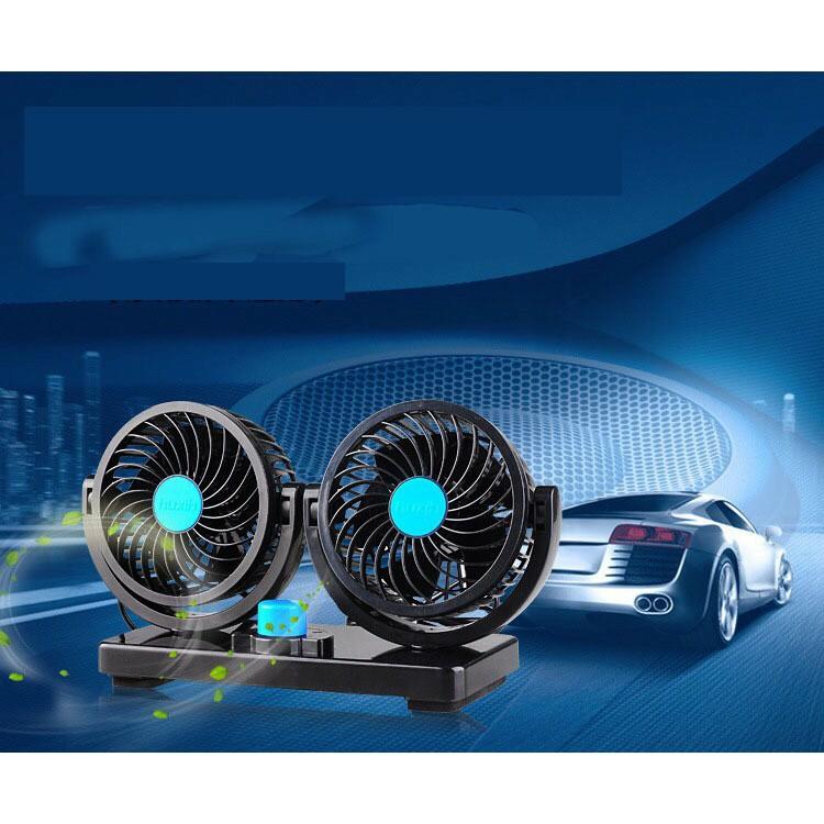 Quạt đôi trên ô tô (12v,24v,USB)