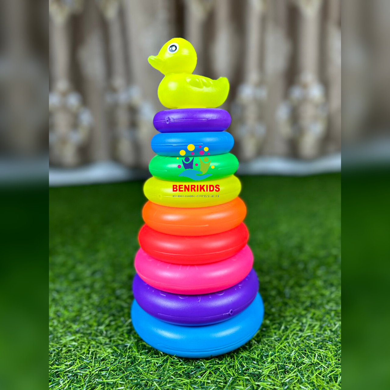 Wooden toys cute Tower-Rainbow Tower puzzle-baby early childhood toy
