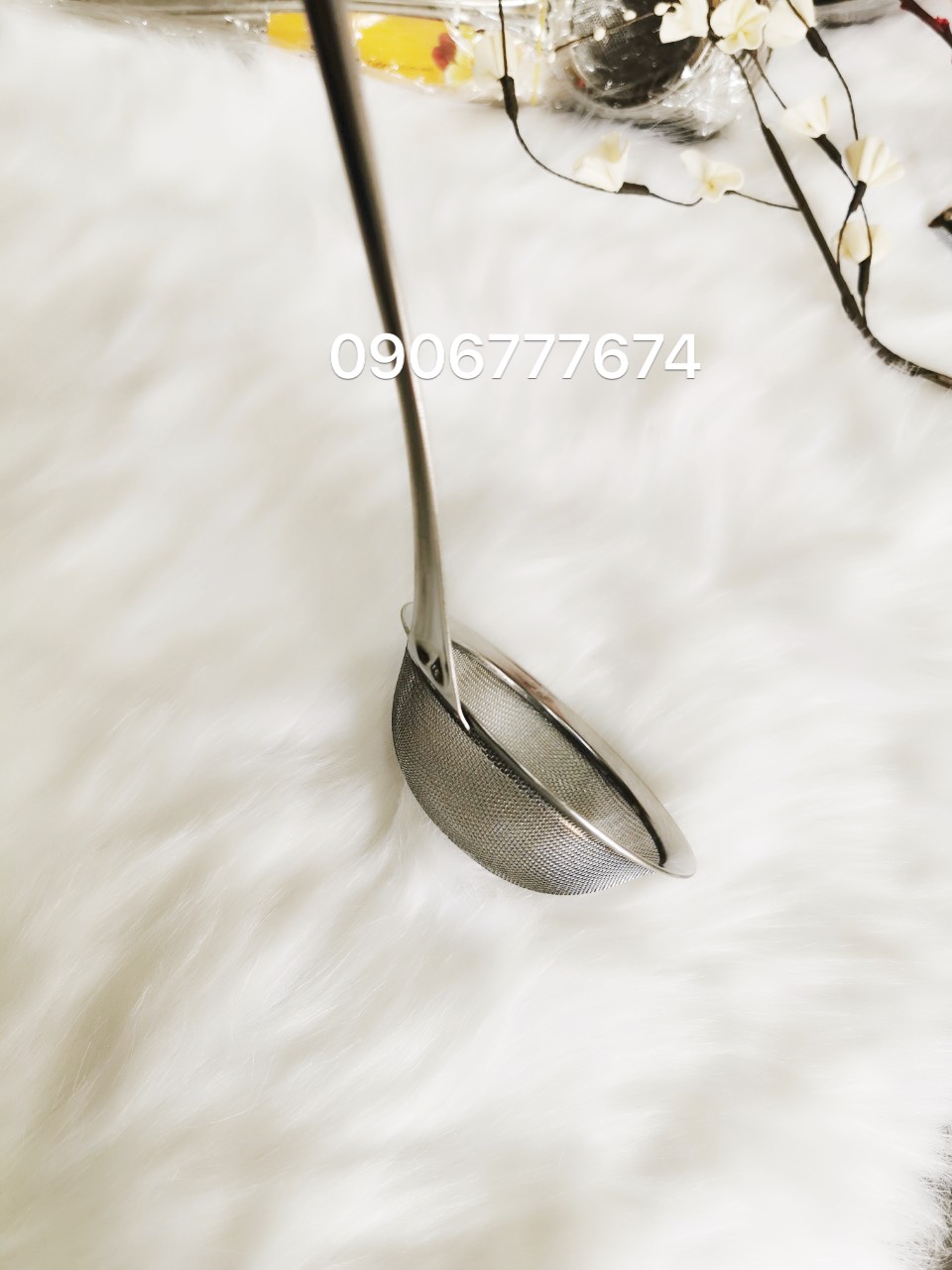 Dụng cụ vớt bọt inox sâu/ rây lọc cặn inox
