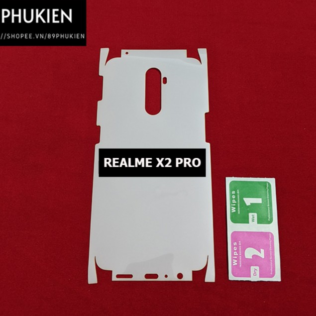 Miếng dán PPF loại xịn phủ full 99% lưng viền Realme X2 Pro