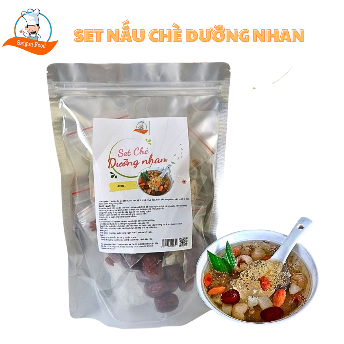 Set chè nguyên liệu nấu chè dưỡng nhan