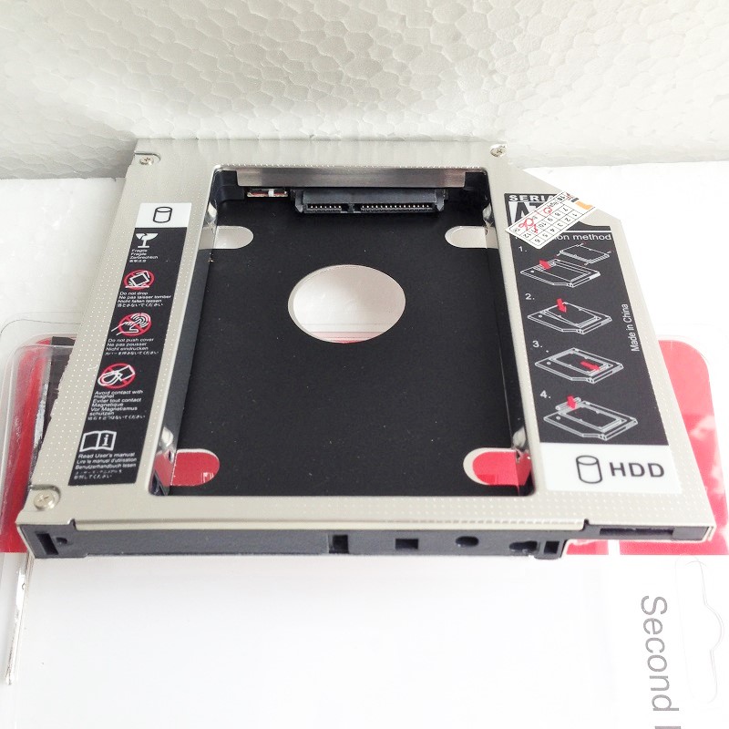 Caddy Bay Khay Đĩa Thay Ỗ DVD Thành HDD Hoặc SDD (Dày 12.7mm)