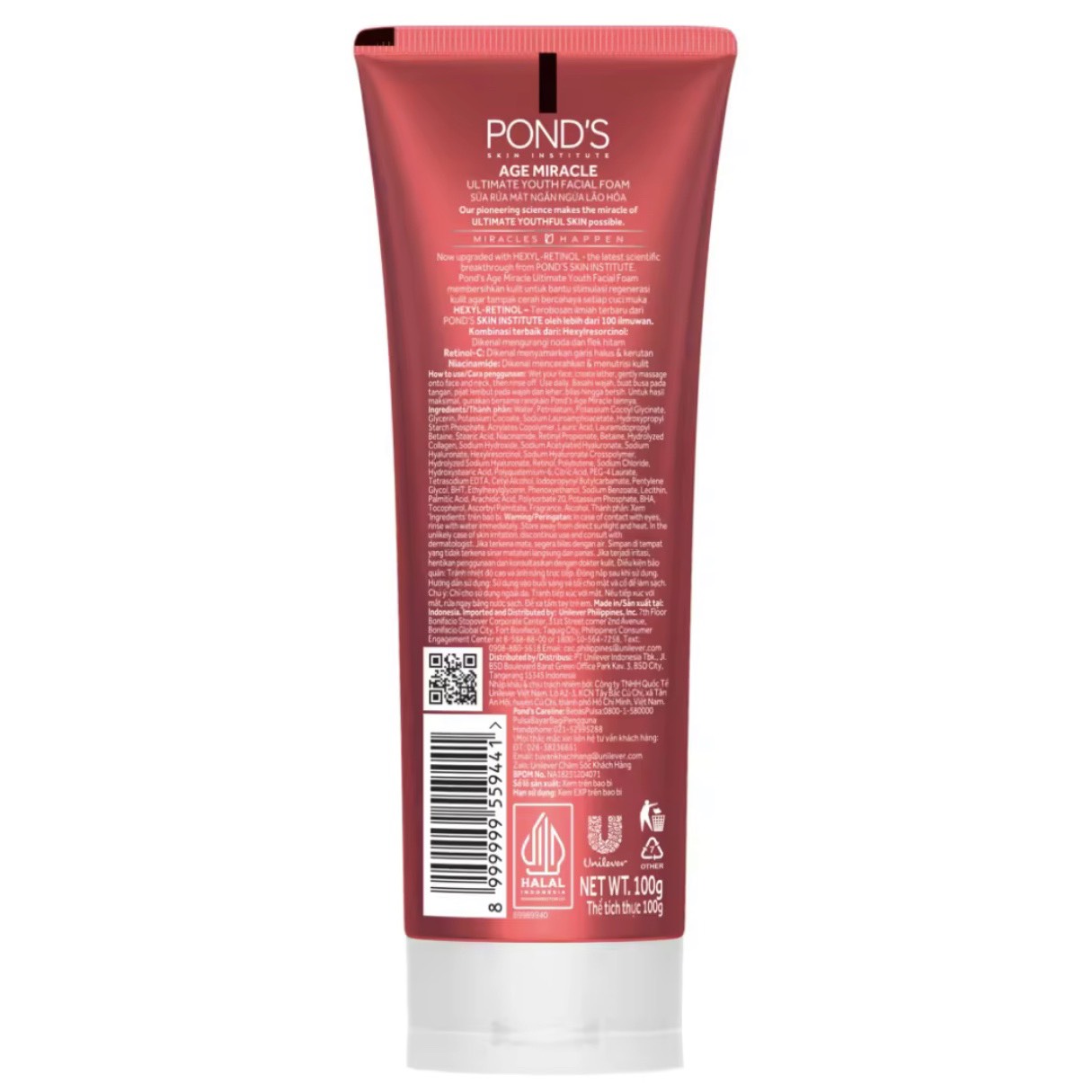 Sữa rửa mặt chống lão hóa Pond's Age Miracle 100g