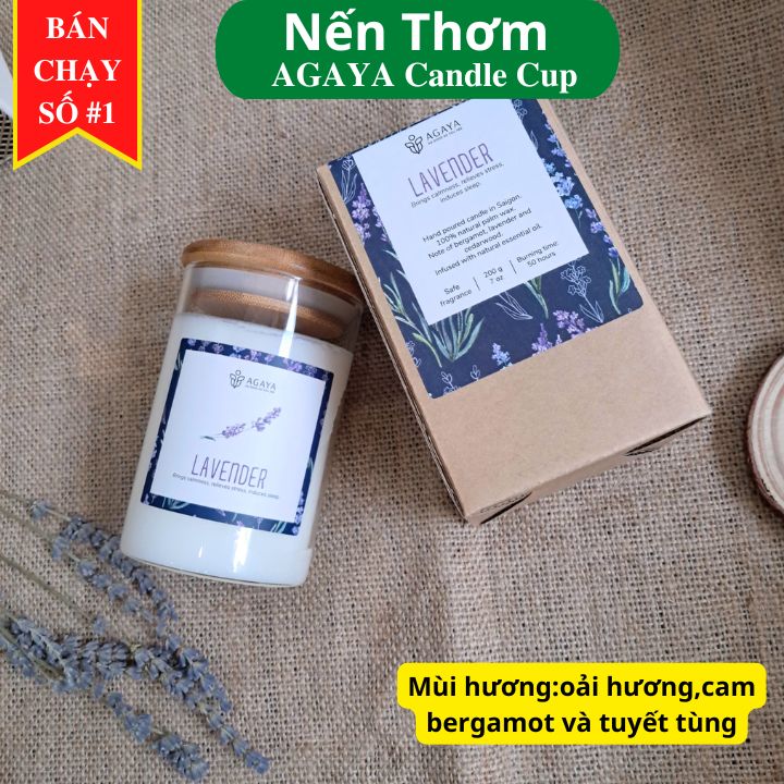 Nến Thơm cao cấp Candle Cup AGAYA - Mùi LAVENDER
