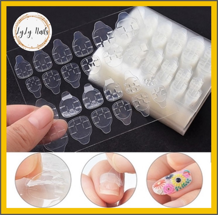 Bộ 24 Sticker Dán Móng Tay Chân Bằng Silicon cao cấp