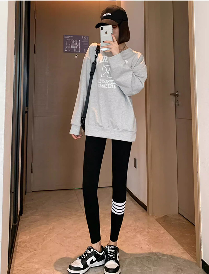 Quần legging nữ họa tiết kẻ sọc chất len tăm co giãn ôm dáng nâng hông thời trang jays quan nu 079