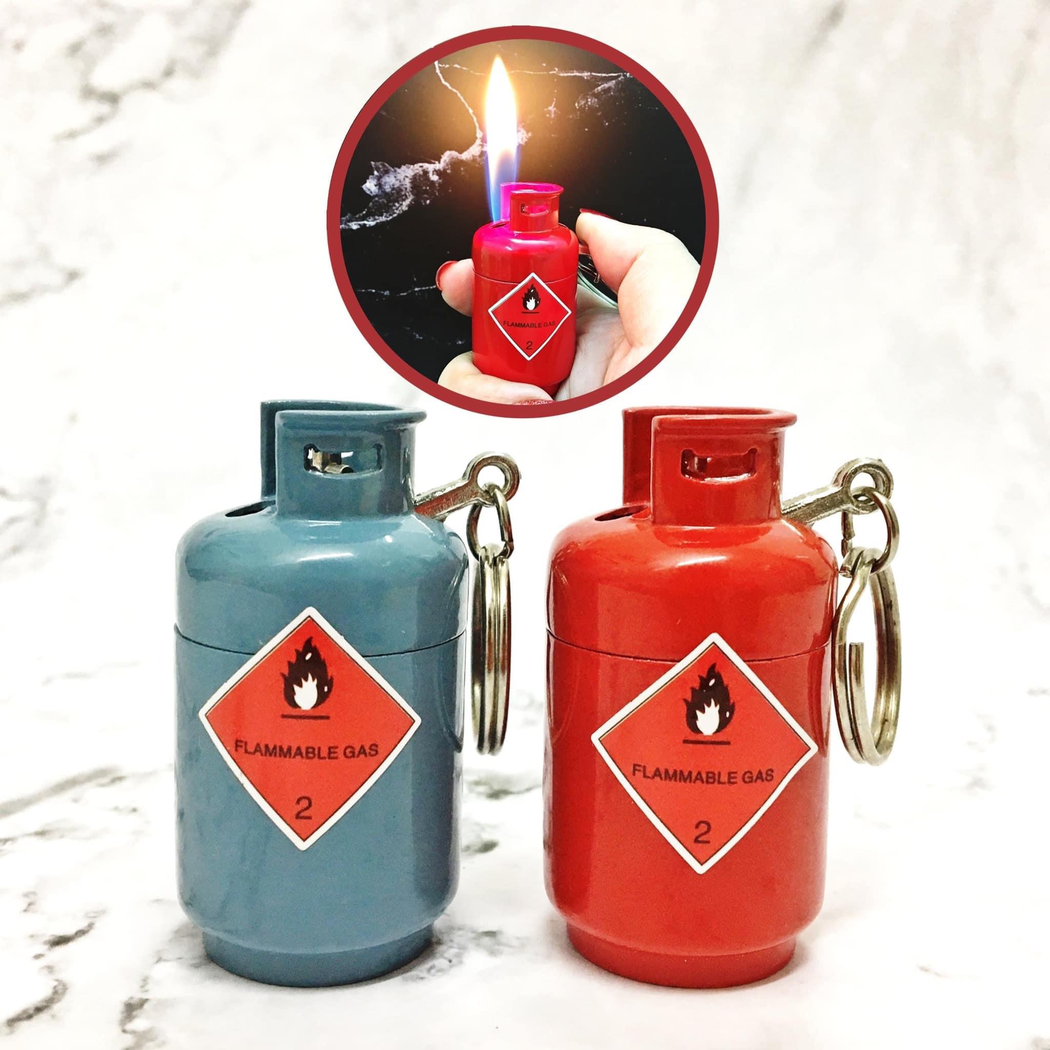 BẬT LỬA MÓC KHÓA HÌNH BÌNH GA (KIM LOẠI) - (XÀI GAS)