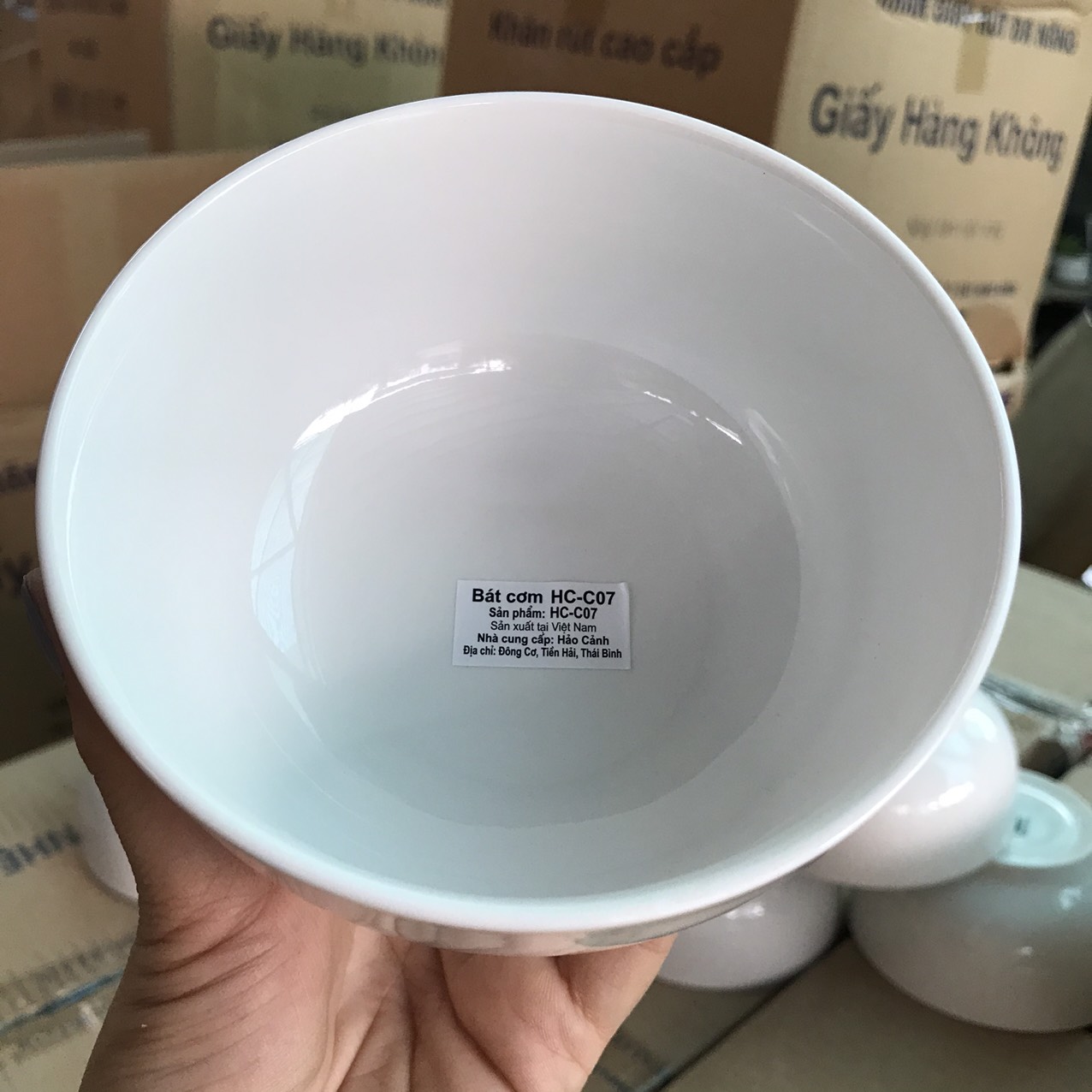 Combo 10 chén sứ trắng