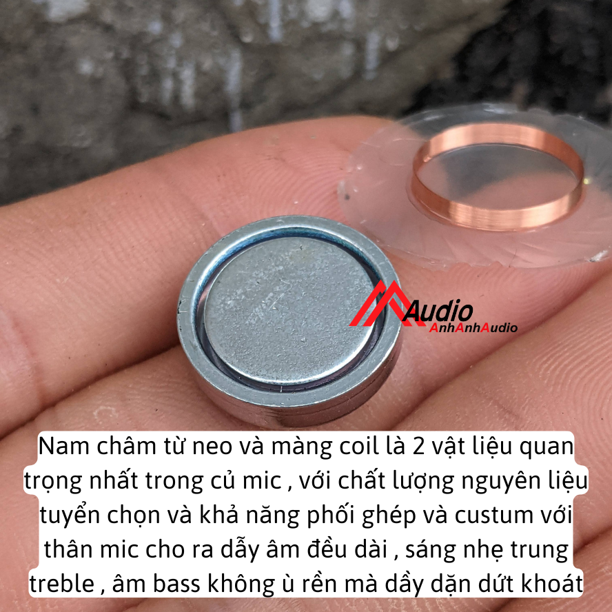 Côn mic K8 UGX9 loại từ neo lỏi mic bên trong theo thiết kế âm học giá 1 cái