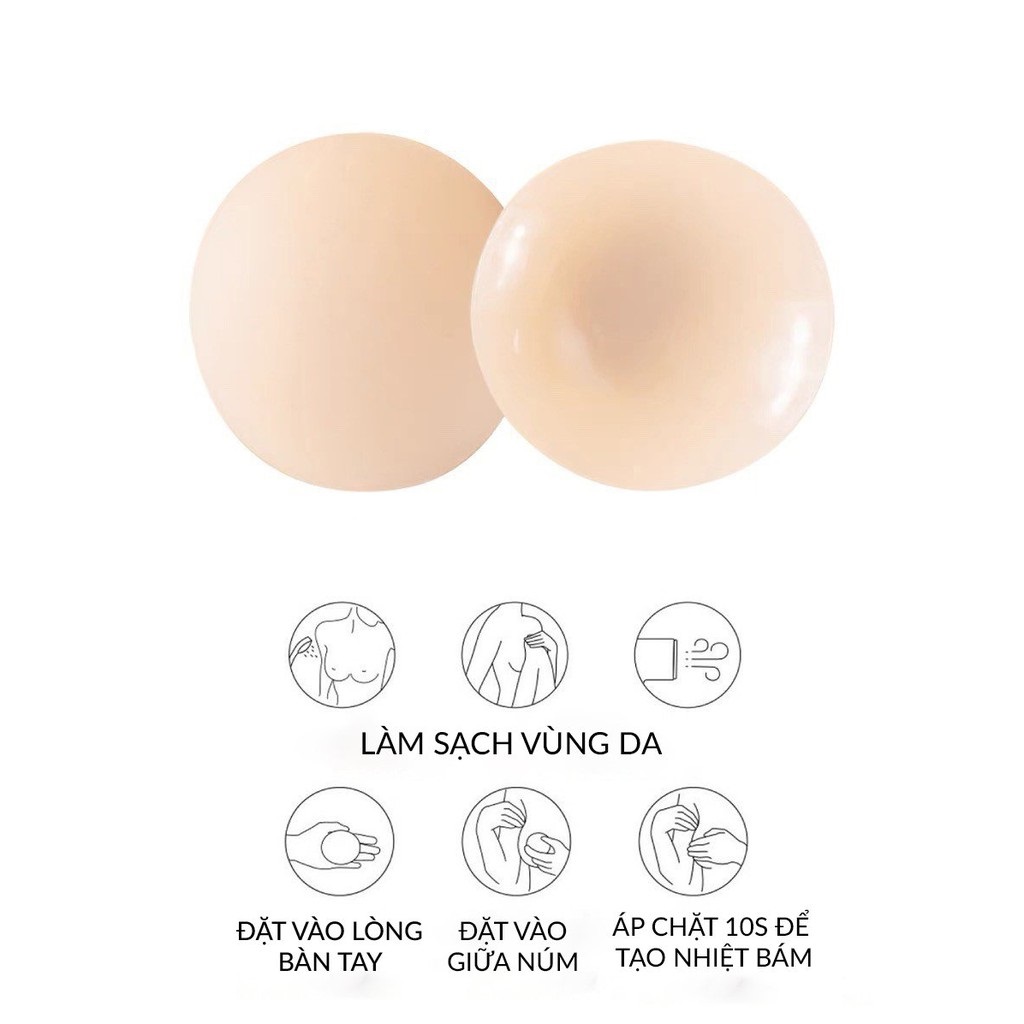 Miếng dán ngực silicon nhiệt tự thân EBLIN dán ti siêu mỏng ôm khít Lamina
