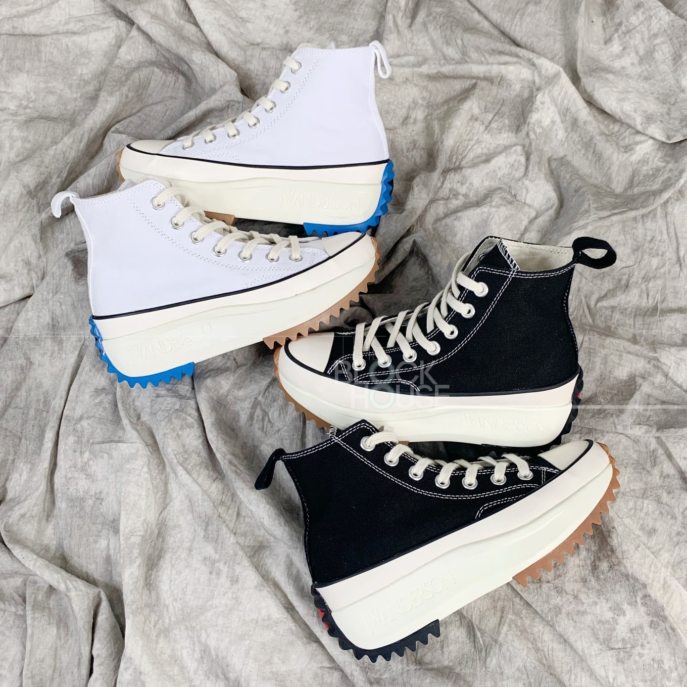 Giày Converse Run Star Hike High JW Anderson White (Giày thể thao Run Star Hike trắng cao cổ)