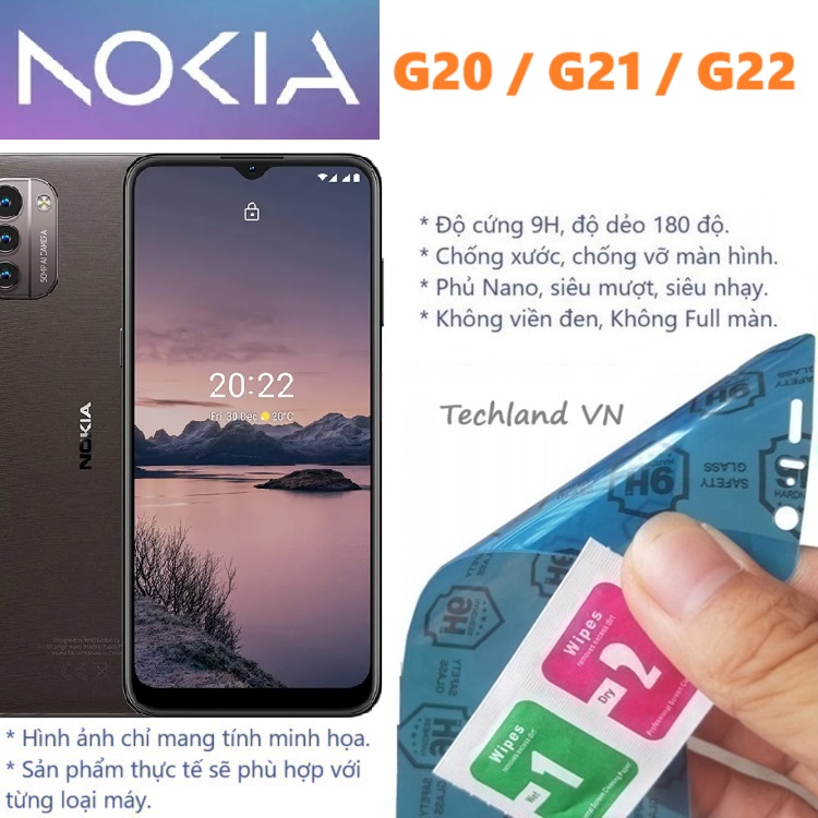 Cường Lực Phủ Nano Nokia G20 / G21 / G22 - Trong Suốt, Không Full Màn, Không Viền Đen