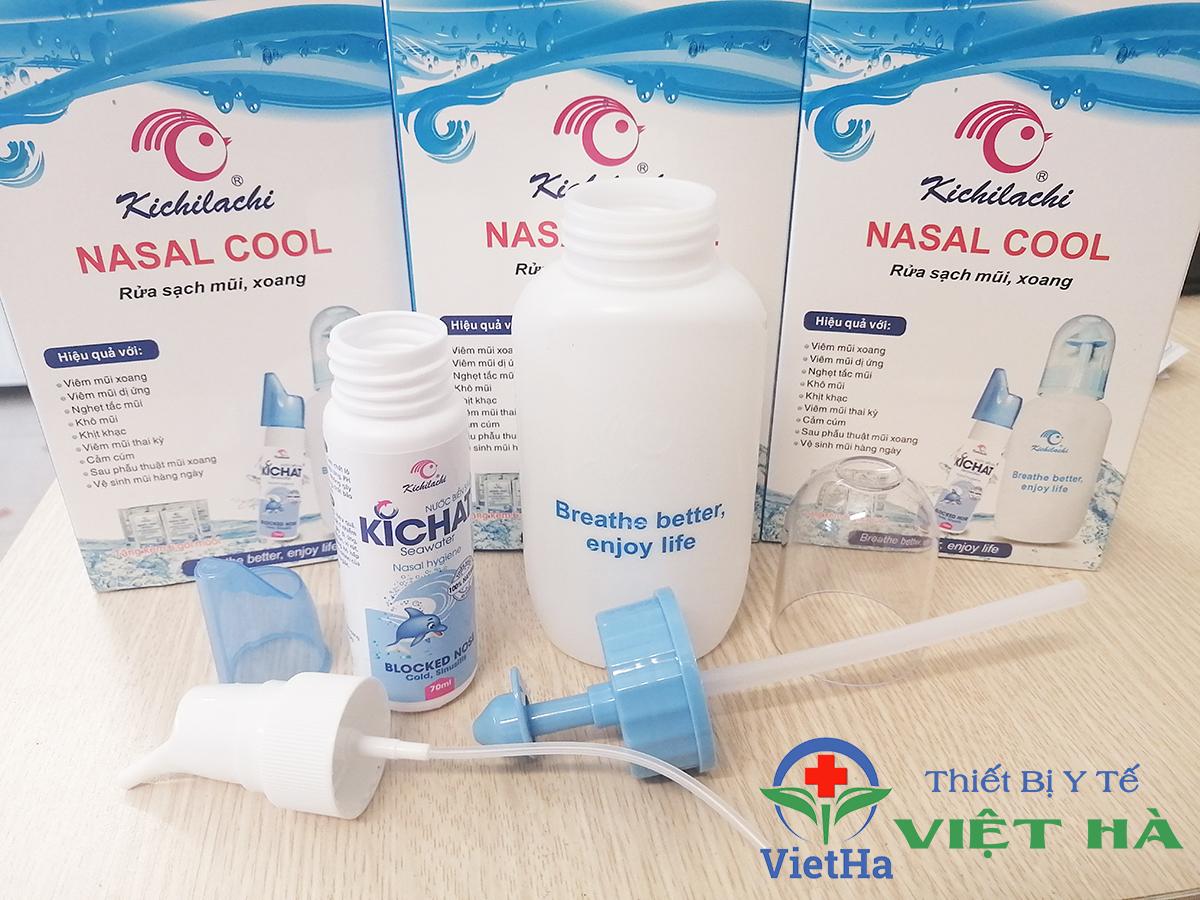 Bình Rửa Mũi Nasa Cool tặng 6 gói muối và 1 bình xịt