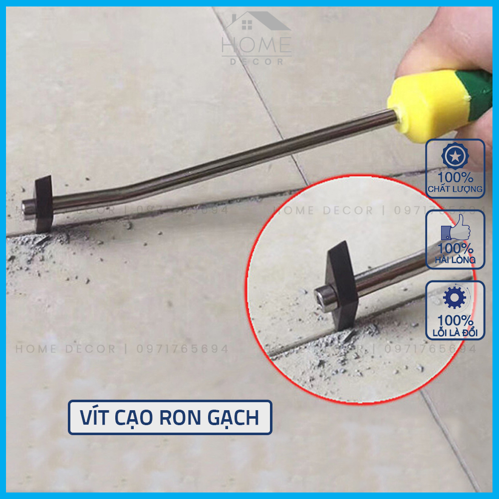 Tua vít cạo ron gạch ( cạo mạch gạch), dụng cụ cạy mạch cũ
