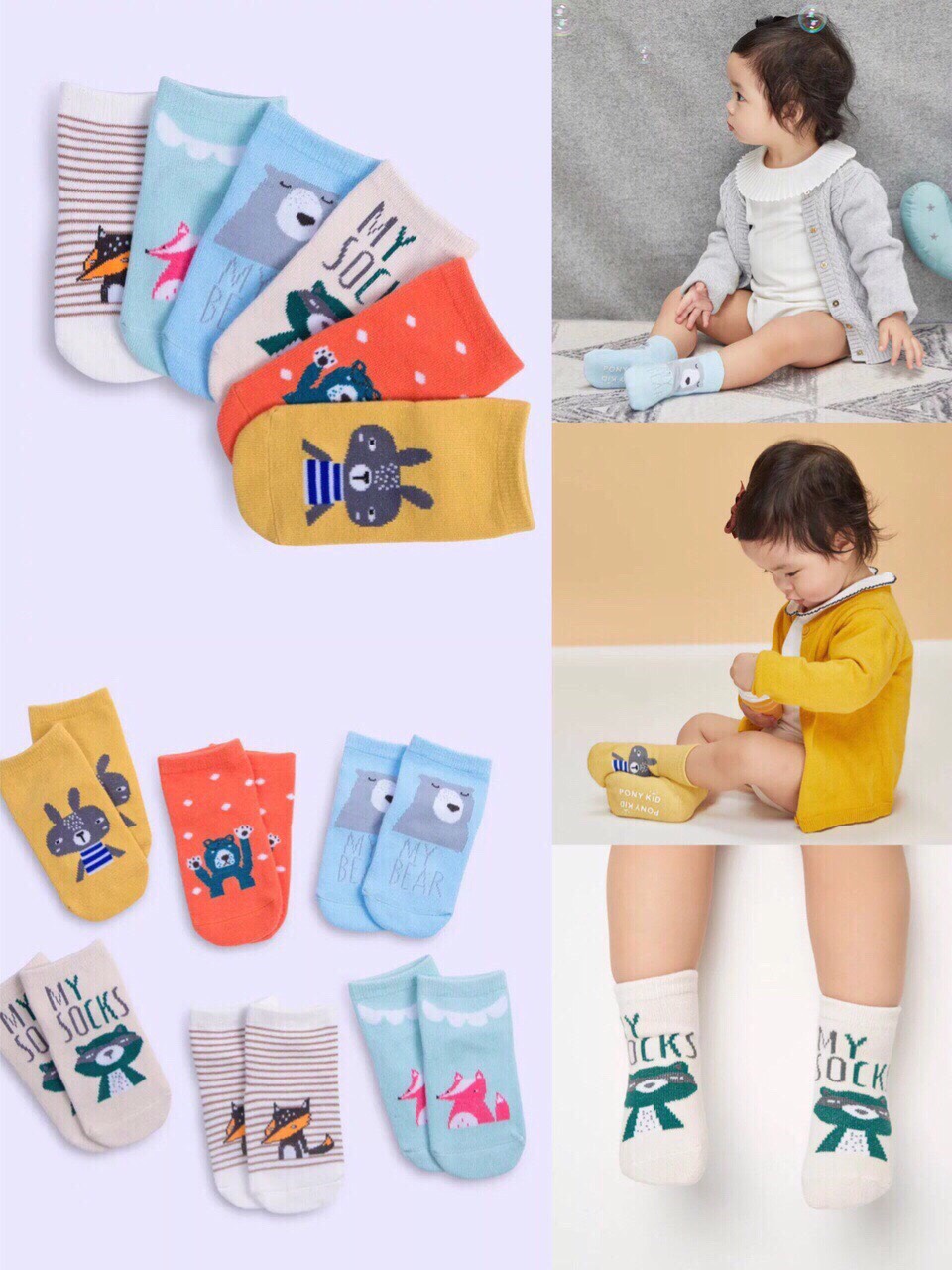 Bộ 2 đôi tất Pony kid mẫu mới 2018