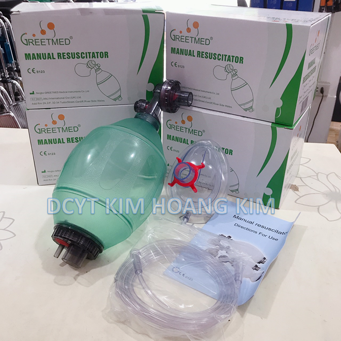 Ambu Bóp Bóng Hỗ Trợ thở Hô Hấp Greetmed - Trẻ em