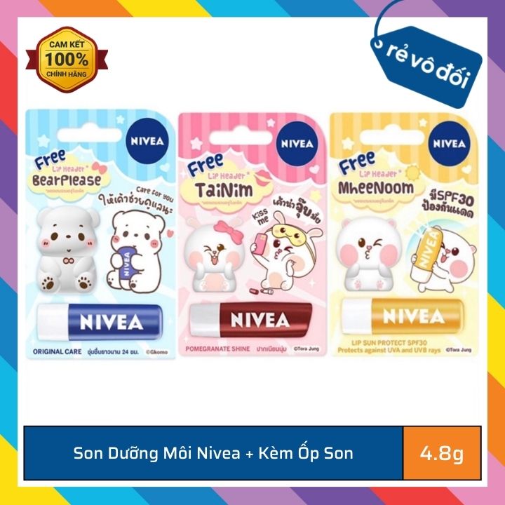 Son dưỡng môi Nivea 4.8g - Thái Lan (Nhiều loại)