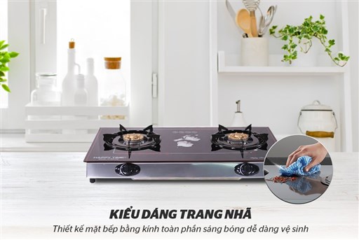 [FreeShip]BẾP GAS DƯƠNG KÍNH HAPPY TIME shb2022