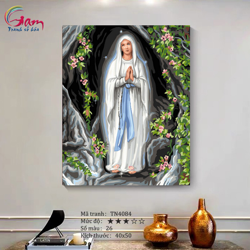 DIY Paint by numbers kit with frame for adults Maria Mother Painting For Wall Decor New Hobby And meaningful gift TN4084