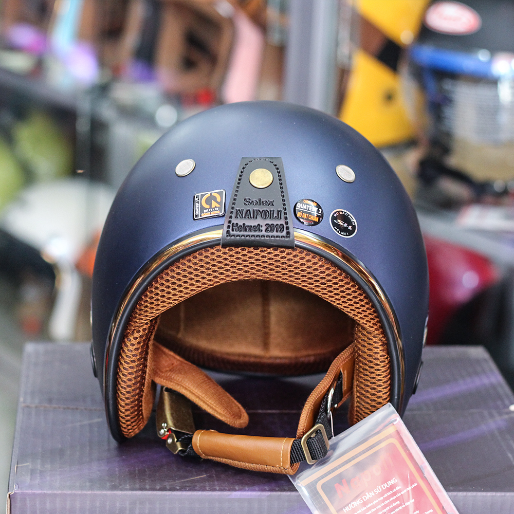 Mũ Bảo Hiểm 3/4 Napoli Sh Ruby - New (Xanh Đen)